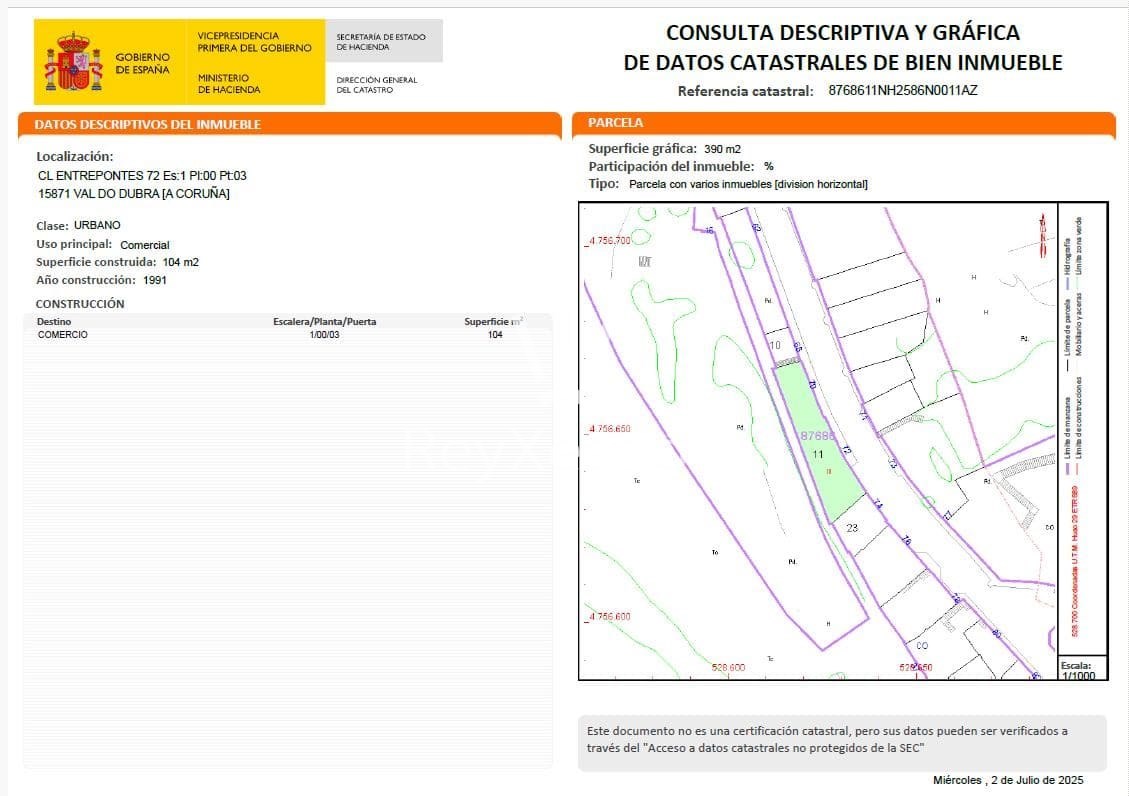 Foto 5 Véndese LOCAL COMERCIAL na rúa Entrepontes, en Val do Dubra (A Coruña)